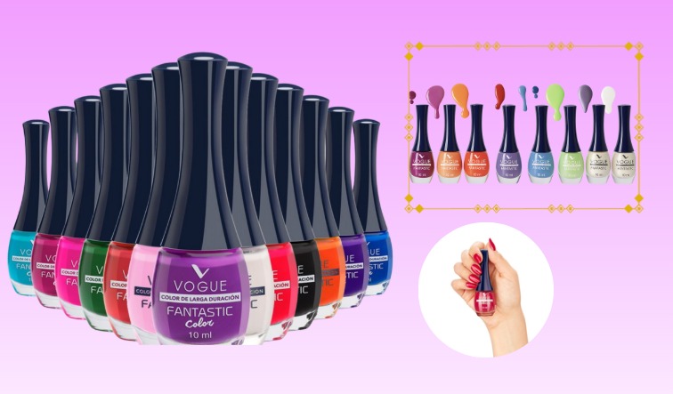 VOGUE ESMALTE TAPA AZUL 10ML VARIOS COLORES