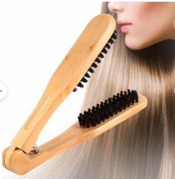 CEPILLO DE MADERA CON CERDAS PARA ALISAR CABELLO