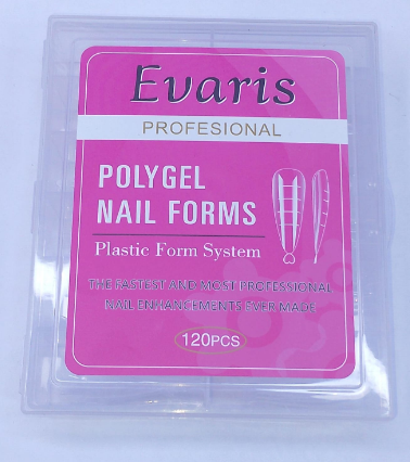 EVARIS POLIGEL NAIL FORMS  120 PCS VARIOS