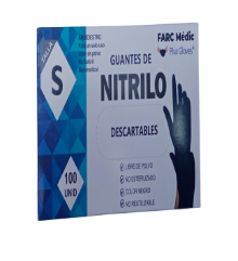 GUANTES DE NITRILO TALLA M Y S X 100 UND