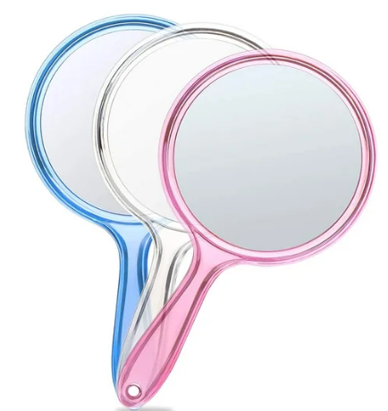 ESP-P02 ESPEJO DE MANO DOBLE CARA VARIOS COLORES