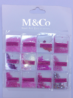 M & CO NAIL DECORACION MIXTA PARA UÑAS  12 PCS