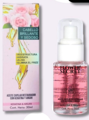 FY07 FLOWER SECRET  ACEITE  CAPILAR  DE ROSAS 30ML