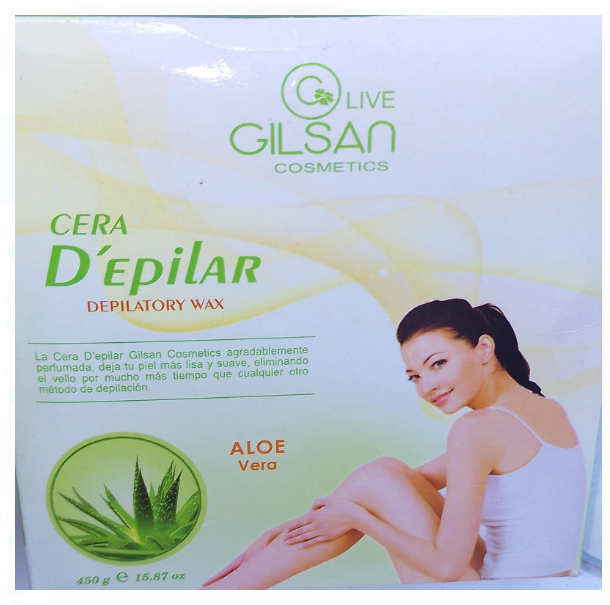 GILSAN  COSMETICS CERA  D´EPILAR  ALOE VERA 450G