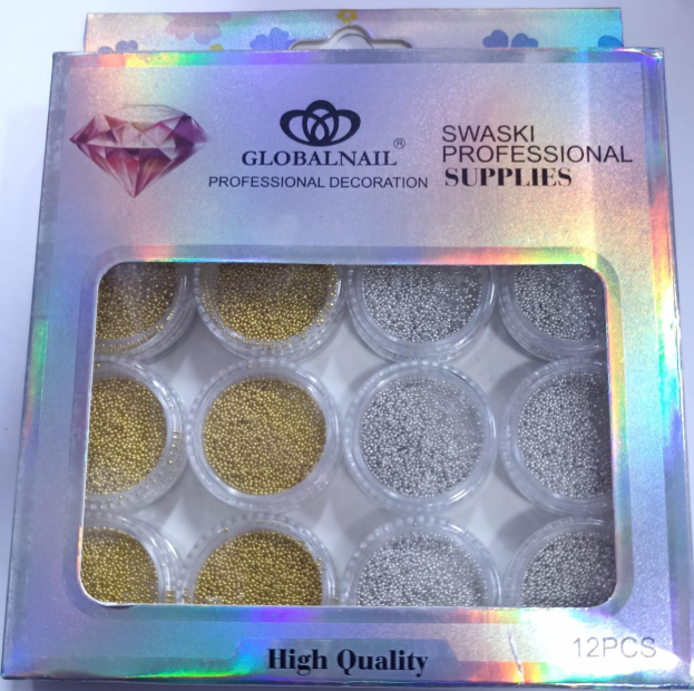 GLOBALNAIL BALINES PARA DECORAR UÑAS X12 UNID