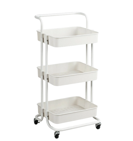 CARRO-B25 CARRITO AXULIAR BLANCO DE METAL