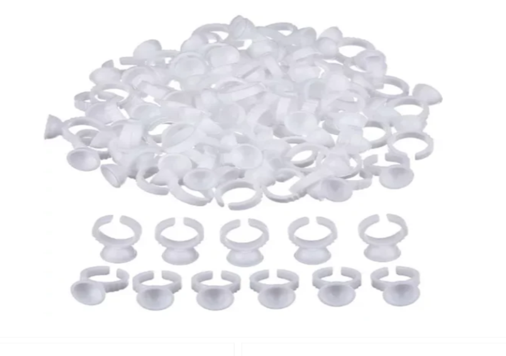 CIL-14B EVARIS ANILLOS BLANCOS PARA PEGAMENTO DE PESTAÑAS EN POTE 100PCS