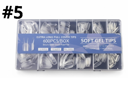 CIL-63-5 TIPS SOF GEL TIPO ALMOND 600 UNIDADES #5