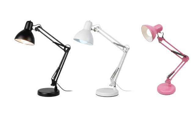 MT-801 LÁMPARA DE MESA COLOR NEGRO,BLANCO Y ROSADO