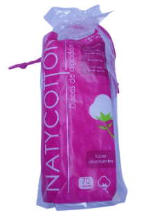 NATY-70 NATYCOTTON   DISCO DE ALGODON 70UNID