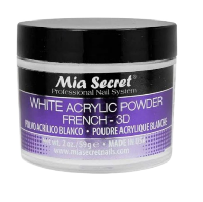 PL430-W MIA SECRET WHITE ACRYLIC POWDER FRENCH-3D 2OZ 59g