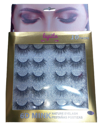 PST-03 LUPITA PESTAÑAS POSTIZAS 6D 10 PARES